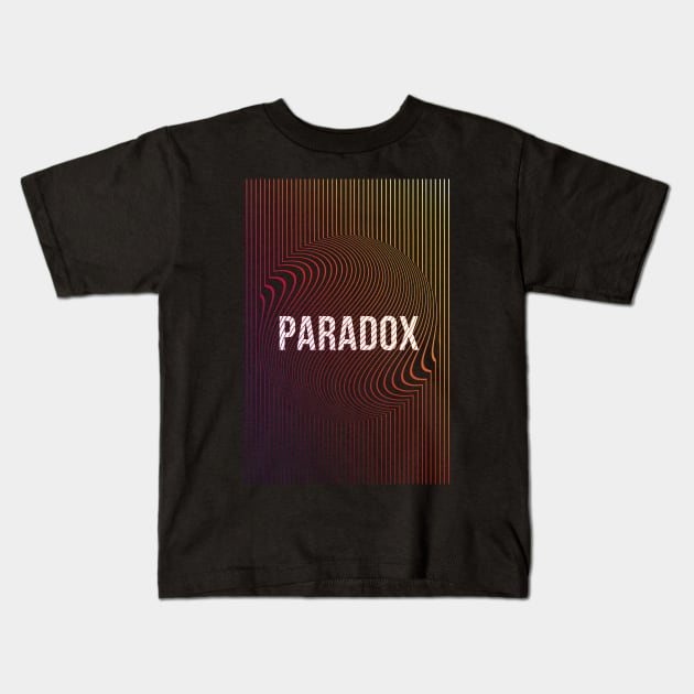 PARADOX - Trippy Visual Art (Inverse Version) Kids T-Shirt by Lumos19Studio